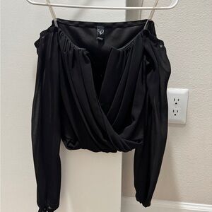 Black Off-Shoulder Blouse